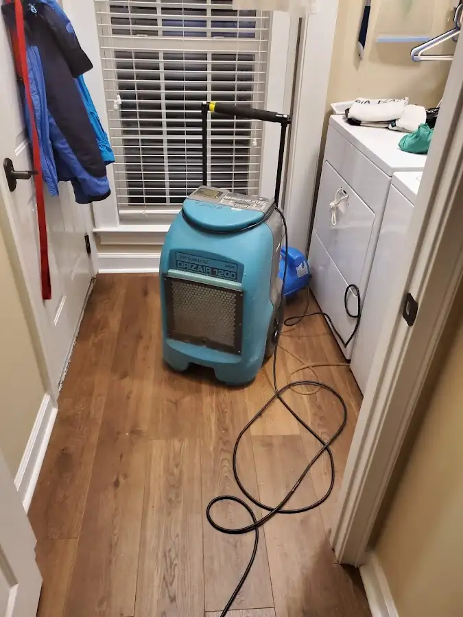 Commercial dehumidifier deployed for Flood Damage Cleanup in Bound Brook